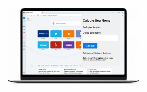 Calculadora Numerologica de Nome Simples from Chrome web store to be run with OffiDocs Chromium online Calculadora Numerologica de Nome Simples from Chrome web store to be run with OffiDocs Chromium online