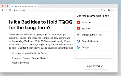 Capture Save Web Pages from Chrome web store to be run with OffiDocs Chromium online Capture Save Web Pages from Chrome web store to be run with OffiDocs Chromium online