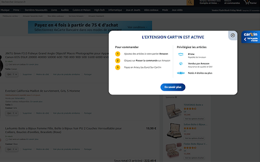 CartIn from Chrome web store to be run with OffiDocs Chromium online CartIn from Chrome web store to be run with OffiDocs Chromium online