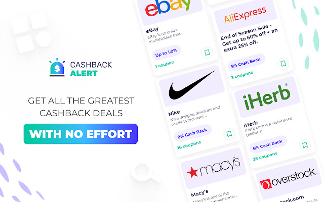 Cashback Alert from Chrome web store to be run with OffiDocs Chromium online Cashback Alert from Chrome web store to be run with OffiDocs Chromium online