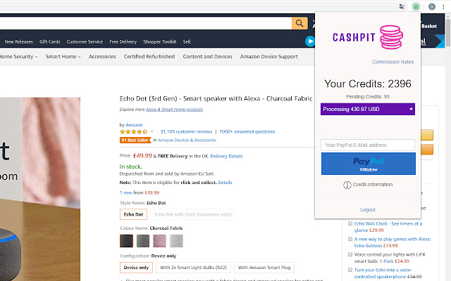 Cashpit Cashback for Amazon from Chrome web store to be run with OffiDocs Chromium online Cashpit Cashback for Amazon from Chrome web store to be run with OffiDocs Chromium online