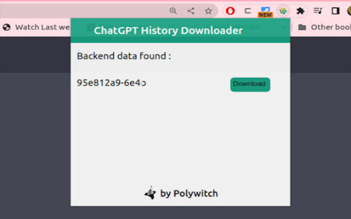 ChatGPT Conversation Downloader from Chrome web store to be run with OffiDocs Chromium online ChatGPT Conversation Downloader from Chrome web store to be run with OffiDocs Chromium online