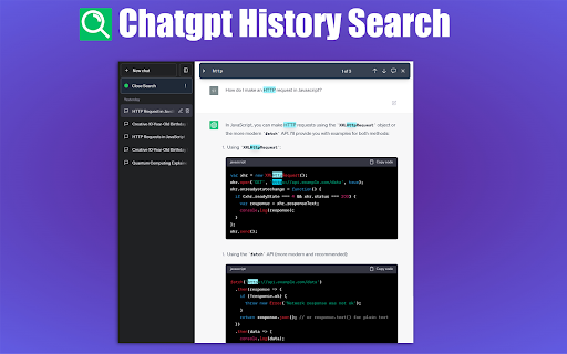 ChatGPT History Search from Chrome web store to be run with OffiDocs Chromium online ChatGPT History Search from Chrome web store to be run with OffiDocs Chromium online