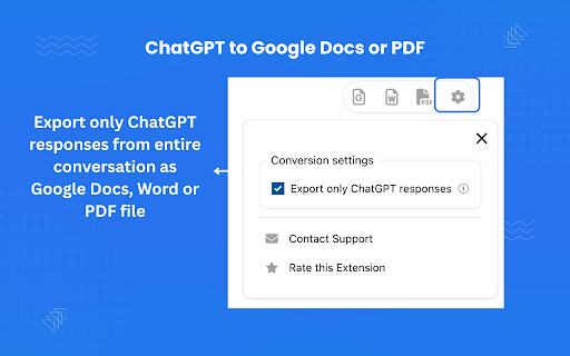 ChatGPT to Google Docs or PDF from Chrome web store to be run with OffiDocs Chromium online ChatGPT to Google Docs or PDF from Chrome web store to be run with OffiDocs Chromium online