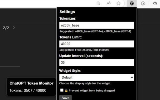 ChatGPT Token Monitor from Chrome web store to be run with OffiDocs Chromium online ChatGPT Token Monitor from Chrome web store to be run with OffiDocs Chromium online