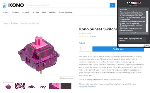 ChatKBD Simplify Keyboard Shopping from Chrome web store to be run with OffiDocs Chromium online ChatKBD Simplify Keyboard Shopping from Chrome web store to be run with OffiDocs Chromium online
