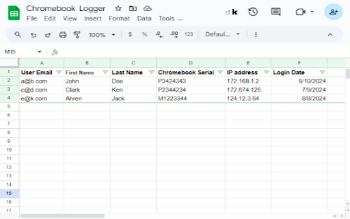Chromebook Logger from Chrome web store to be run with OffiDocs Chromium online Chromebook Logger from Chrome web store to be run with OffiDocs Chromium online