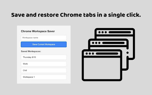 Chrome Workspace Saver from Chrome web store to be run with OffiDocs Chromium online Chrome Workspace Saver from Chrome web store to be run with OffiDocs Chromium online