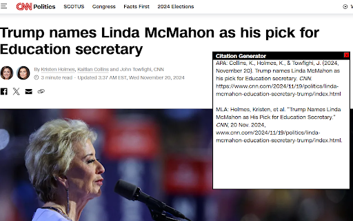 Citation Generator from Chrome web store to be run with OffiDocs Chromium online Citation Generator from Chrome web store to be run with OffiDocs Chromium online