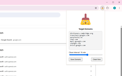 CleanBrowse Auto History Cleaner from Chrome web store to be run with OffiDocs Chromium online CleanBrowse Auto History Cleaner from Chrome web store to be run with OffiDocs Chromium online