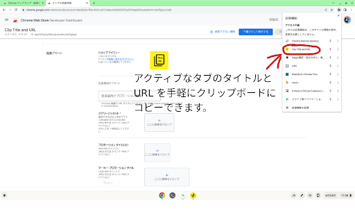 Clip Title and URL from Chrome web store to be run with OffiDocs Chromium online Clip Title and URL from Chrome web store to be run with OffiDocs Chromium online
