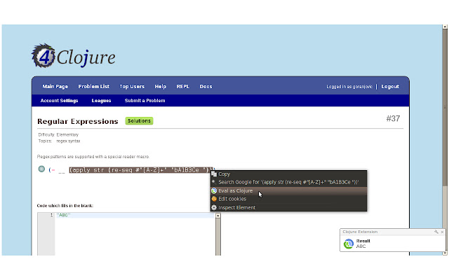Clojure Extension from Chrome web store to be run with OffiDocs Chromium online Clojure Extension from Chrome web store to be run with OffiDocs Chromium online