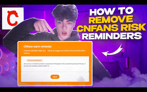 CNfans Modal Remover from Chrome web store to be run with OffiDocs Chromium online CNfans Modal Remover from Chrome web store to be run with OffiDocs Chromium online