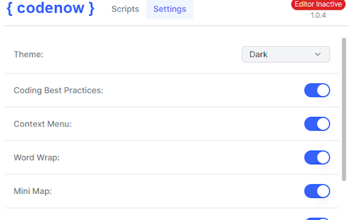 CodeNow ServiceNow Scripting Enhancements from Chrome web store to be run with OffiDocs Chromium online CodeNow ServiceNow Scripting Enhancements from Chrome web store to be run with OffiDocs Chromium online