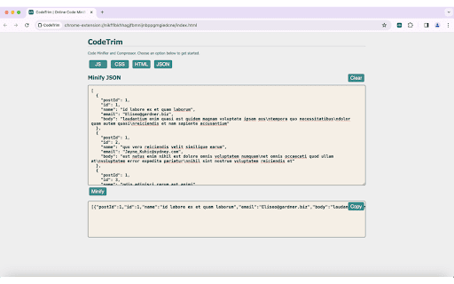 CodeTrim from Chrome web store to be run with OffiDocs Chromium online CodeTrim from Chrome web store to be run with OffiDocs Chromium online