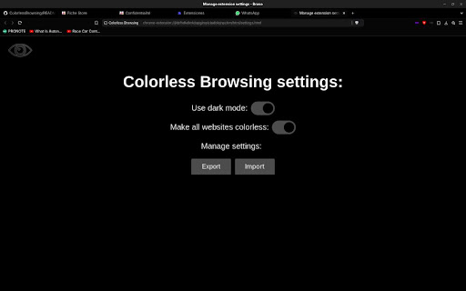 Colorless Browsing from Chrome web store to be run with OffiDocs Chromium online Colorless Browsing from Chrome web store to be run with OffiDocs Chromium online