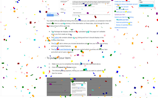 confetti a page from Chrome web store to be run with OffiDocs Chromium online confetti a page from Chrome web store to be run with OffiDocs Chromium online