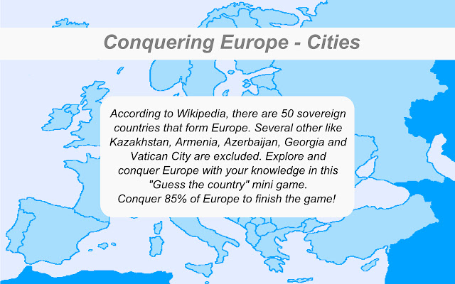 Conquering Europe Cities from Chrome web store to be run with OffiDocs Chromium online Conquering Europe Cities from Chrome web store to be run with OffiDocs Chromium online