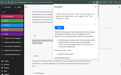 ConsoleX Instant AI Chat from Chrome web store to be run with OffiDocs Chromium online ConsoleX Instant AI Chat from Chrome web store to be run with OffiDocs Chromium online