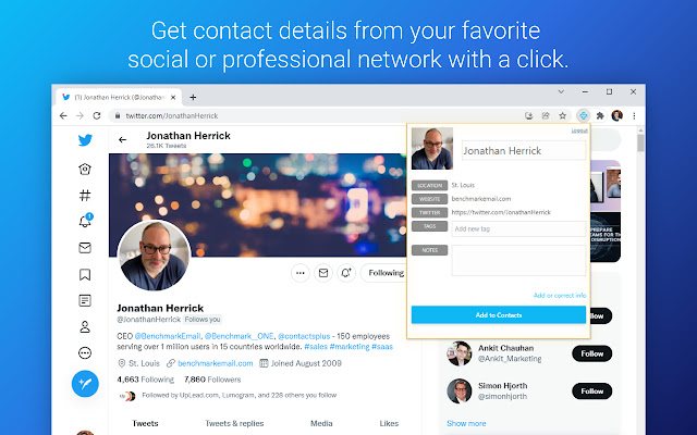 Contacts+ Connector from Chrome web store to be run with OffiDocs Chromium online Contacts+ Connector from Chrome web store to be run with OffiDocs Chromium online
