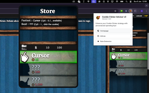 Cookie Clicker Advisor v2 from Chrome web store to be run with OffiDocs Chromium online Cookie Clicker Advisor v2 from Chrome web store to be run with OffiDocs Chromium online