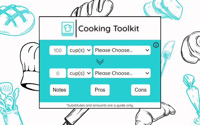 Cooking Toolkit from Chrome web store to be run with OffiDocs Chromium online Cooking Toolkit from Chrome web store to be run with OffiDocs Chromium online