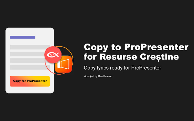 Copy to ProPresenter for Resurse Crestine from Chrome web store to be run with OffiDocs Chromium online Copy to ProPresenter for Resurse Crestine from Chrome web store to be run with OffiDocs Chromium online
