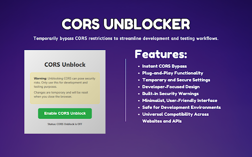 CORS Unblocker from Chrome web store to be run with OffiDocs Chromium online CORS Unblocker from Chrome web store to be run with OffiDocs Chromium online