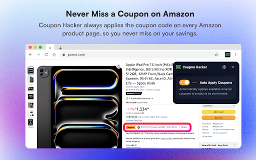 Coupon Hacker: Unlock VIP Hidden Coupon Codes with AI from Chrome web store to be run with OffiDocs Chromium online Coupon Hacker: Unlock VIP Hidden Coupon Codes with AI from Chrome web store to be run with OffiDocs Chromium online