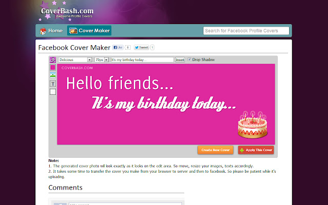 Cover Photo Maker from Chrome web store to be run with OffiDocs Chromium online Cover Photo Maker from Chrome web store to be run with OffiDocs Chromium online