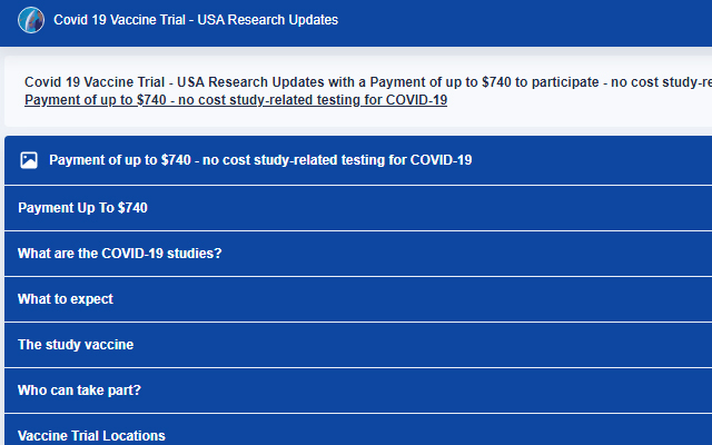 Covid 19 Vaccine Trial USA Research Updates from Chrome web store to be run with OffiDocs Chromium online Covid 19 Vaccine Trial USA Research Updates from Chrome web store to be run with OffiDocs Chromium online