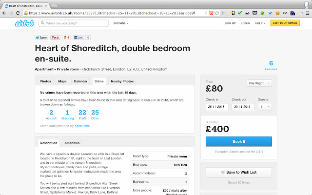 Crime stats and Photos in Airbnb Listings from Chrome web store to be run with OffiDocs Chromium online Crime stats and Photos in Airbnb Listings from Chrome web store to be run with OffiDocs Chromium online