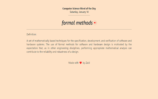 CS Word Of The Day from Chrome web store to be run with OffiDocs Chromium online CS Word Of The Day from Chrome web store to be run with OffiDocs Chromium online