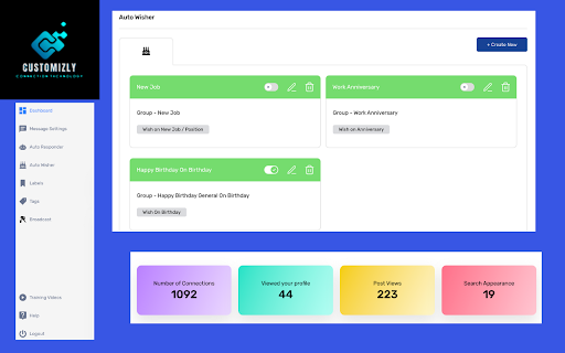 Customizly Customizable Outreach from Chrome web store to be run with OffiDocs Chromium online Customizly Customizable Outreach from Chrome web store to be run with OffiDocs Chromium online