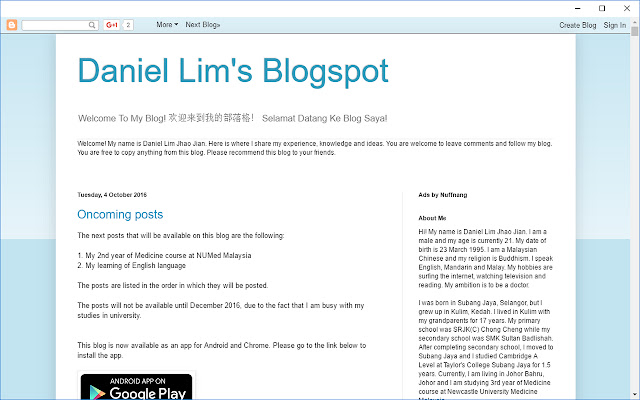 Daniel Lims Blogspot from Chrome web store to be run with OffiDocs Chromium online Daniel Lims Blogspot from Chrome web store to be run with OffiDocs Chromium online