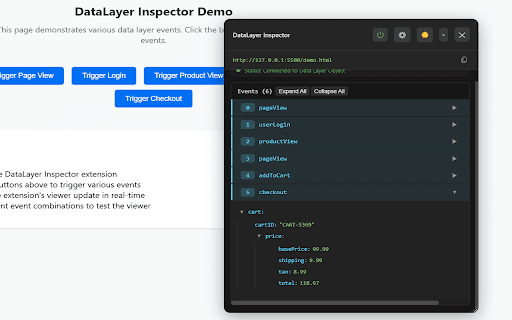 DataLayer Inspector from Chrome web store to be run with OffiDocs Chromium online DataLayer Inspector from Chrome web store to be run with OffiDocs Chromium online