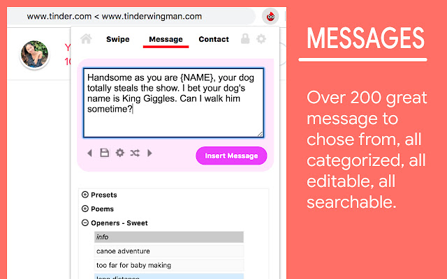 Dating App Wingwoman Pro from Chrome web store to be run with OffiDocs Chromium online Dating App Wingwoman Pro from Chrome web store to be run with OffiDocs Chromium online