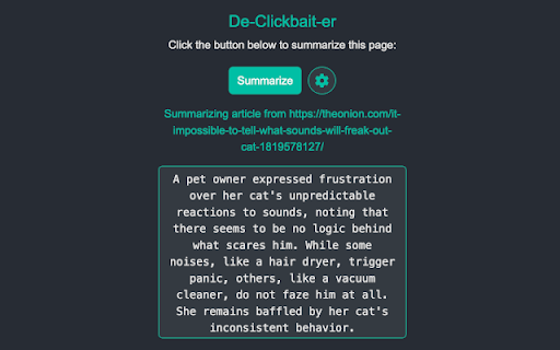 De Clickbait Assistant from Chrome web store to be run with OffiDocs Chromium online De Clickbait Assistant from Chrome web store to be run with OffiDocs Chromium online