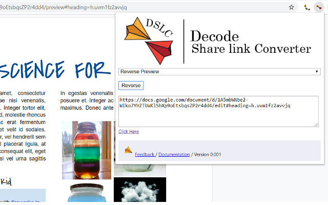 Decode Share Link Convertor from Chrome web store to be run with OffiDocs Chromium online Decode Share Link Convertor from Chrome web store to be run with OffiDocs Chromium online