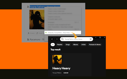 Deskpotify: Search in Spotify Desktop App from Chrome web store to be run with OffiDocs Chromium online Deskpotify: Search in Spotify Desktop App from Chrome web store to be run with OffiDocs Chromium online