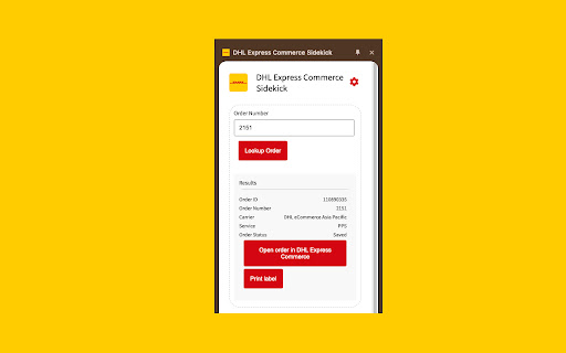 DHL Express Commerce Sidekick from Chrome web store to be run with OffiDocs Chromium online DHL Express Commerce Sidekick from Chrome web store to be run with OffiDocs Chromium online