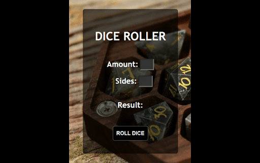 Dice Roler from Chrome web store to be run with OffiDocs Chromium online Dice Roler from Chrome web store to be run with OffiDocs Chromium online