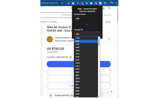 Digo Instant in place currency converter from Chrome web store to be run with OffiDocs Chromium online Digo Instant in place currency converter from Chrome web store to be run with OffiDocs Chromium online