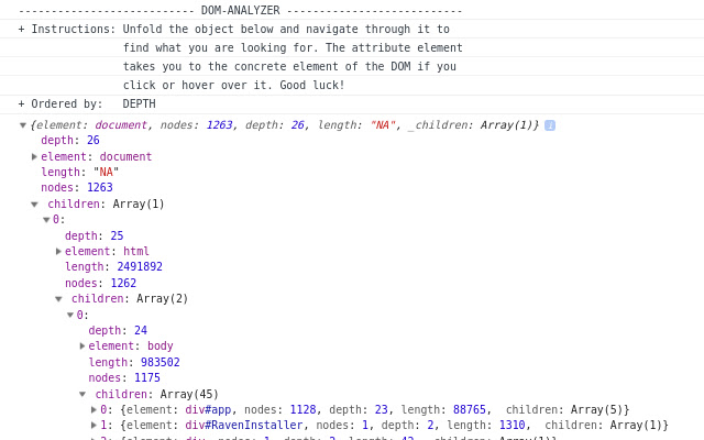 DOM Analyzer from Chrome web store to be run with OffiDocs Chromium online DOM Analyzer from Chrome web store to be run with OffiDocs Chromium online