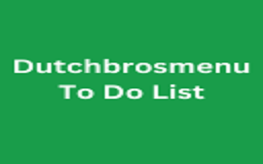 Dutchbrosmenu To Do List from Chrome web store to be run with OffiDocs Chromium online Dutchbrosmenu To Do List from Chrome web store to be run with OffiDocs Chromium online