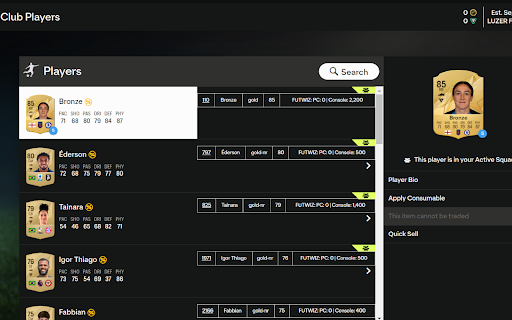 EA FC 25 Price helper from Chrome web store to be run with OffiDocs Chromium online EA FC 25 Price helper from Chrome web store to be run with OffiDocs Chromium online