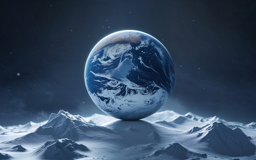 Earth Rising Over an Icy Horizon from Chrome web store to be run with OffiDocs Chromium online Earth Rising Over an Icy Horizon from Chrome web store to be run with OffiDocs Chromium online
