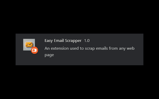 Easy Email Scrapper from Chrome web store to be run with OffiDocs Chromium online Easy Email Scrapper from Chrome web store to be run with OffiDocs Chromium online