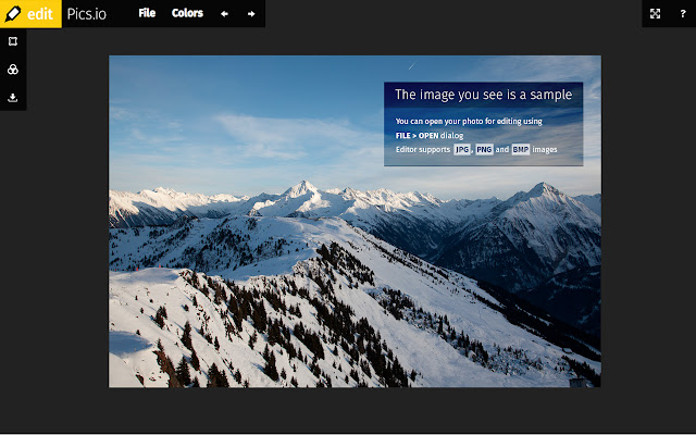 Edit.pics.io Online Photo Editor from Chrome web store to be run with OffiDocs Chromium online Edit.pics.io Online Photo Editor from Chrome web store to be run with OffiDocs Chromium online