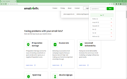 Email Verify from Chrome web store to be run with OffiDocs Chromium online Email Verify from Chrome web store to be run with OffiDocs Chromium online